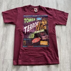Vintage Disney Tower of Terror Shirt Mens Medium Hollywood Studios 90s Graphic